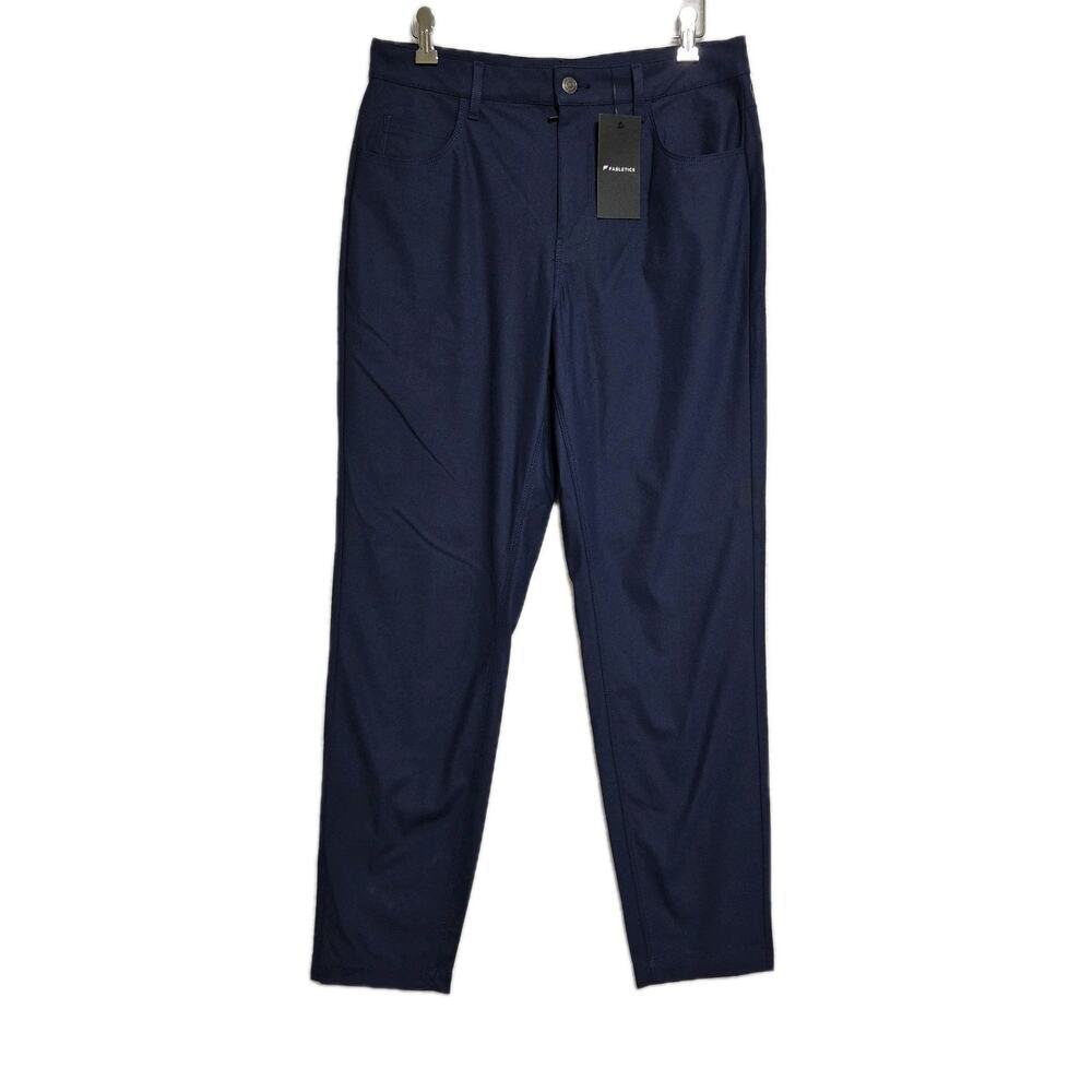 NWT Fabletics Men The Don 5-Pocket Pant Classic Fit Navy 31x29 Casual Quick Dry